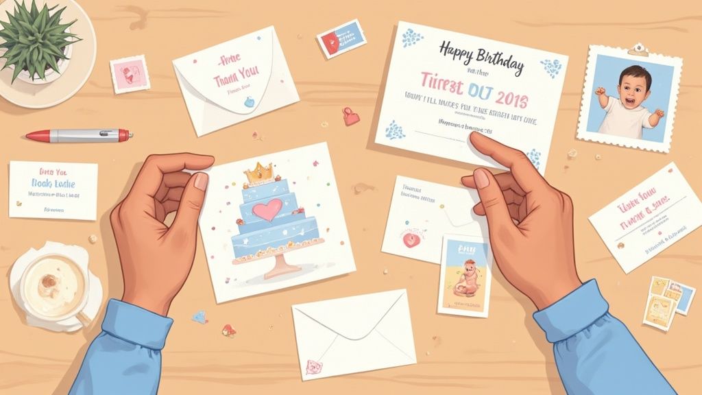 Easy 1st Birthday Thank You Cards Guide - Little Venture Co.