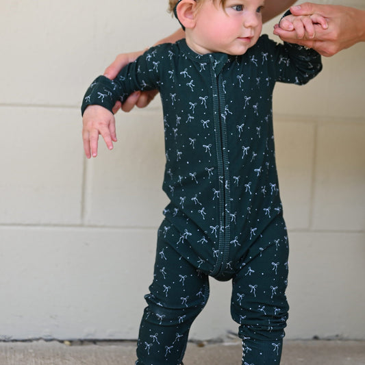 Evergreen Zip Romper - Little Venture Co.