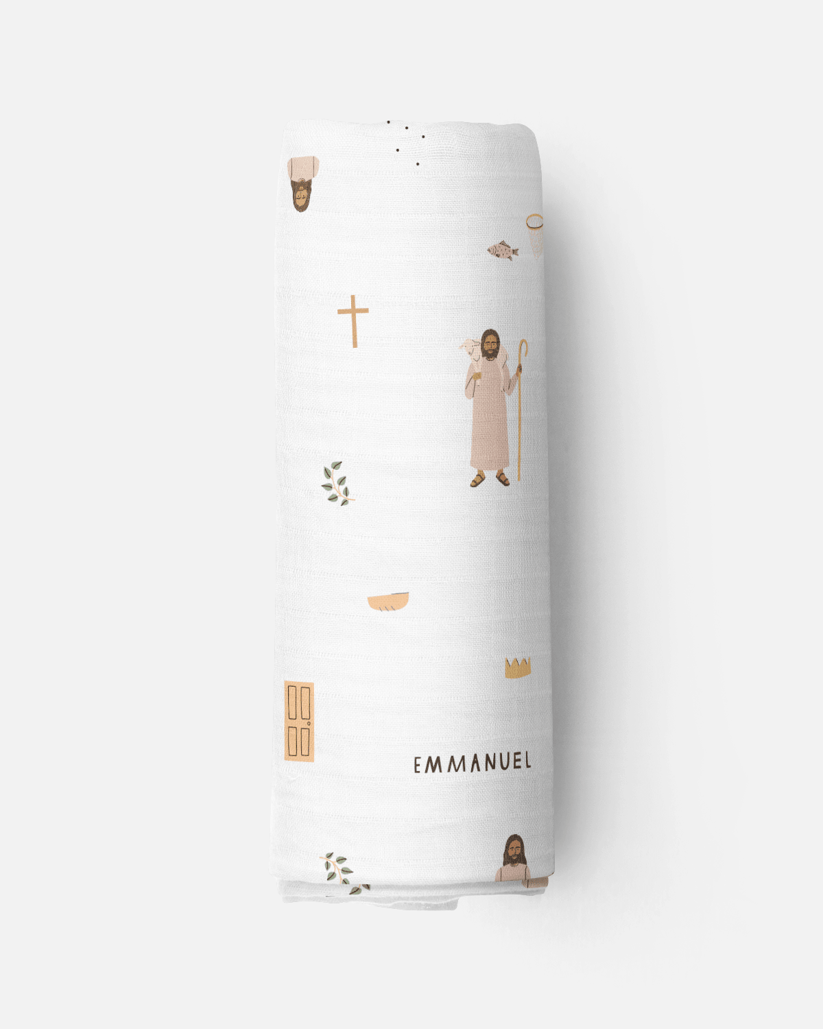 Jesus Muslin Swaddle Baby Blanket - Little Venture Co.