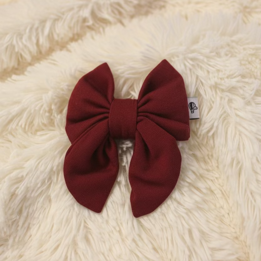 Berry Butterfly Clip Bow