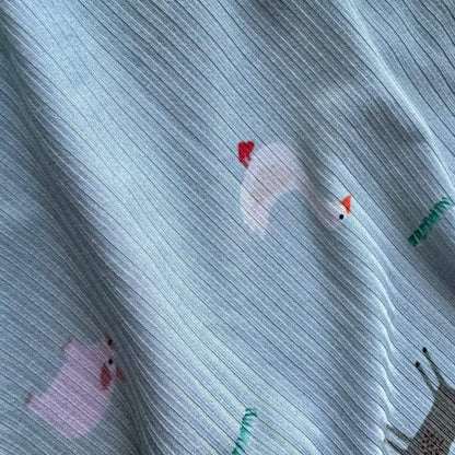 farm animal pattern fabric swatch
