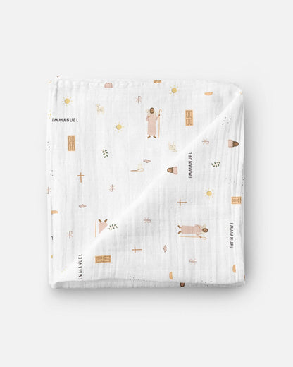 Jesus Muslin Swaddle Baby Blanket - Little Venture Co.