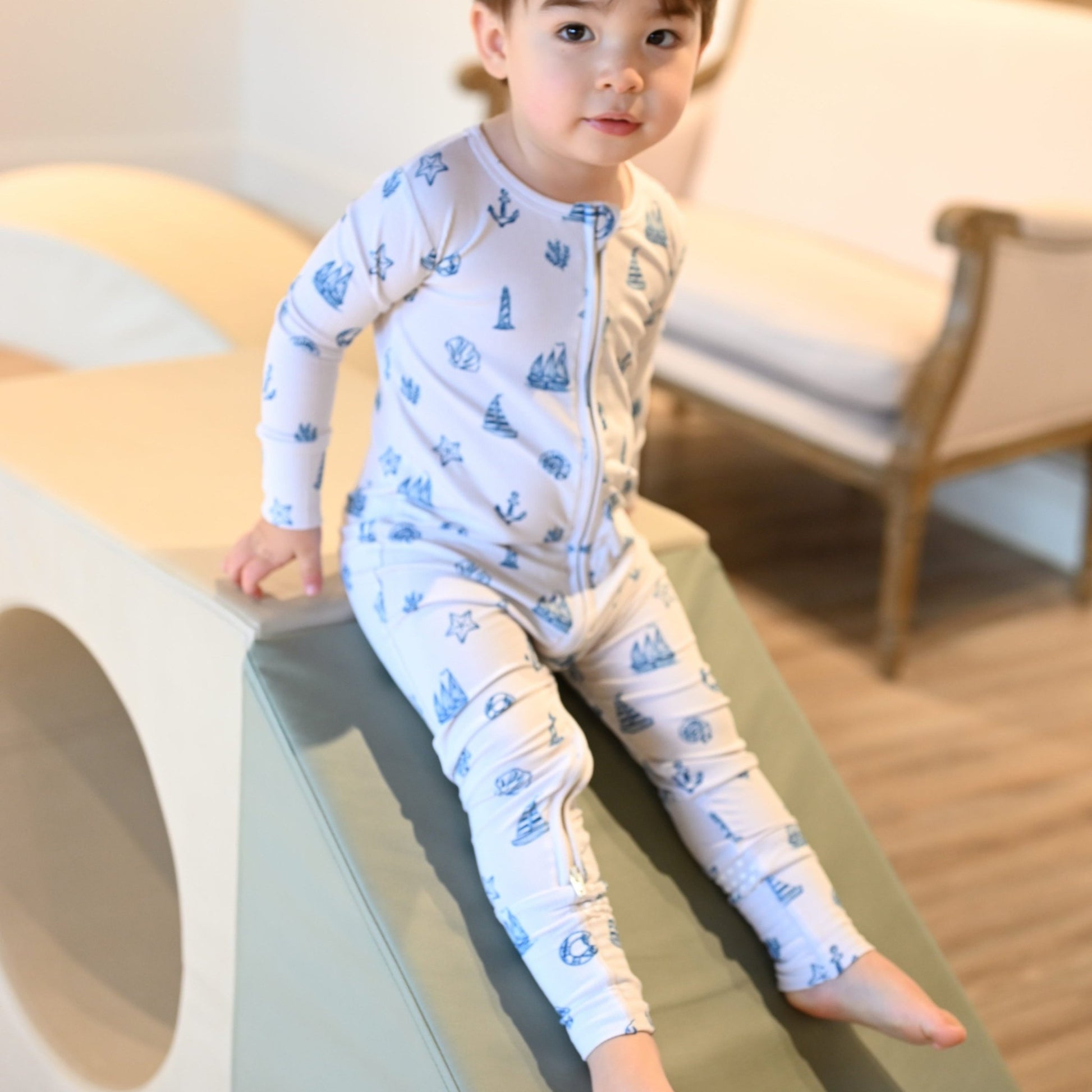 Seaside Zip Romper - Little Venture Co.