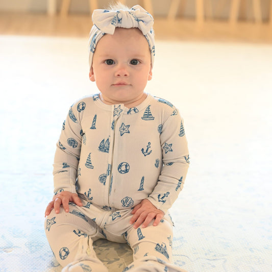Seaside Zip Romper - Little Venture Co.