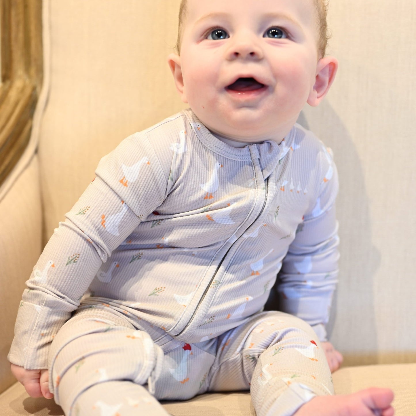 Silly Goose Zip Romper - Little Venture Co.