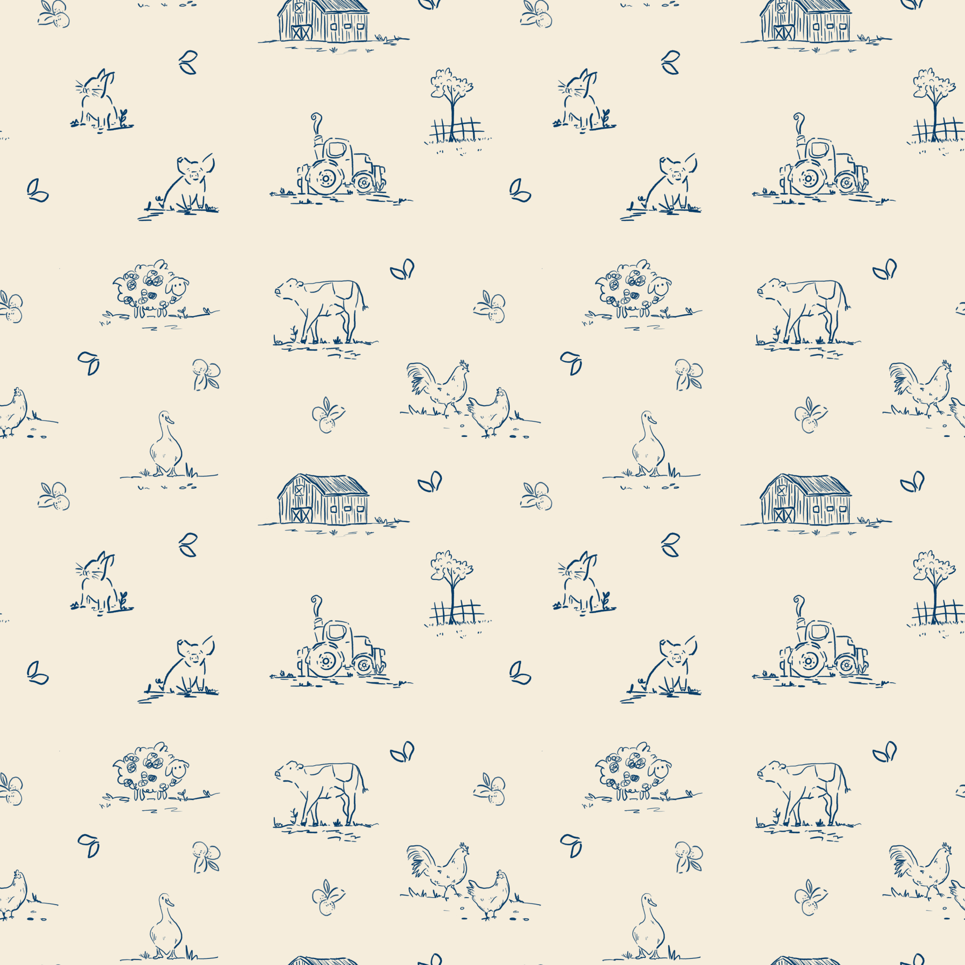 Vintage Farm Two - Piece Pajamas - Little Venture Co.