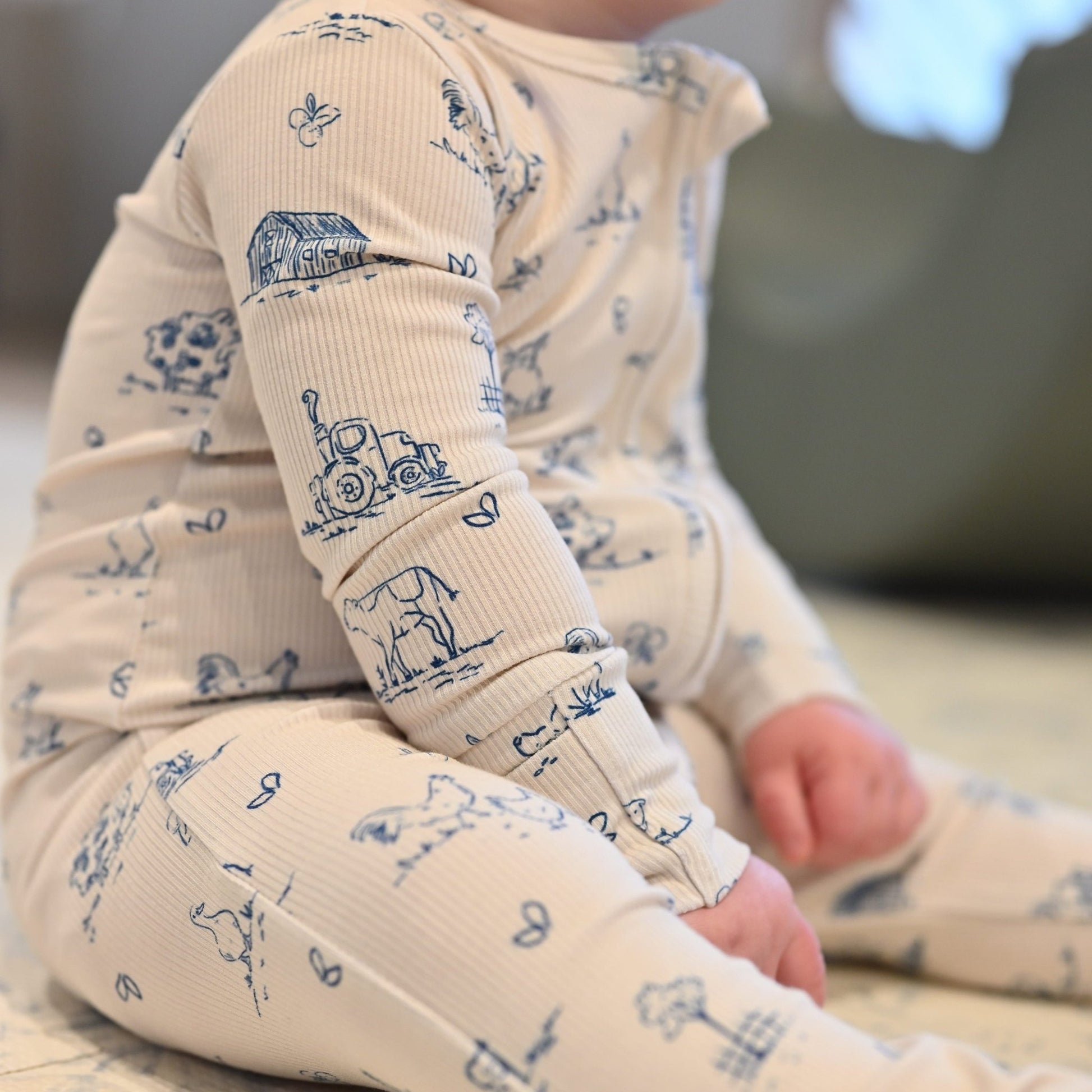 Vintage Farm Zip Romper - Little Venture Co.