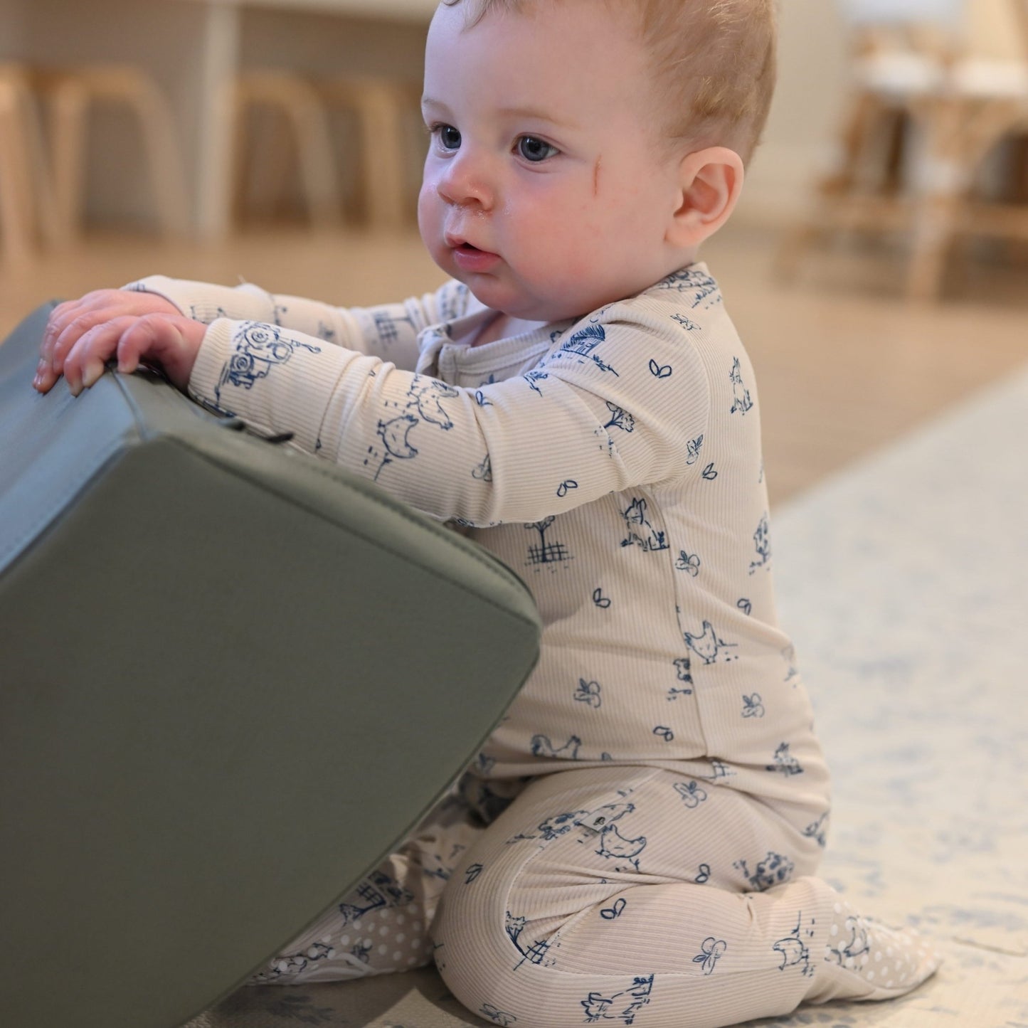 Vintage Farm Zip Romper - Little Venture Co.